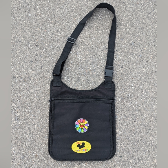 Vintage Disney VoluntEARS Messenger Bag With Takashi Murakami Flower Patch - Picture 6 of 8